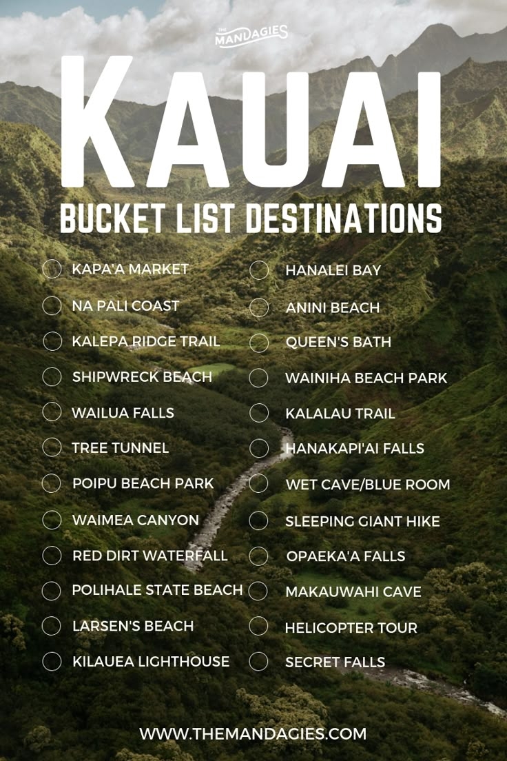 25 Once In A Lifetime Things To Do In Kauai 7 Day Itinerary Activities The Mandagies