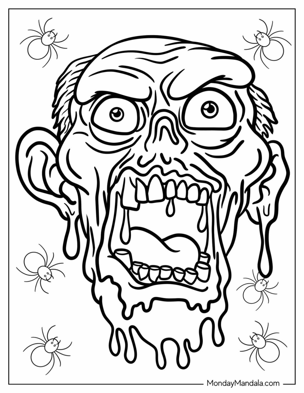 coloring pages of zombies