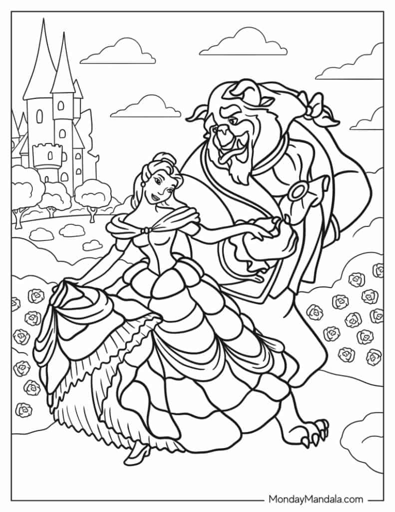 26 Beauty And The Beast Coloring Pages Free PDF Printables 26 Beauty And The Beast Coloring Pages Free PDF Printables