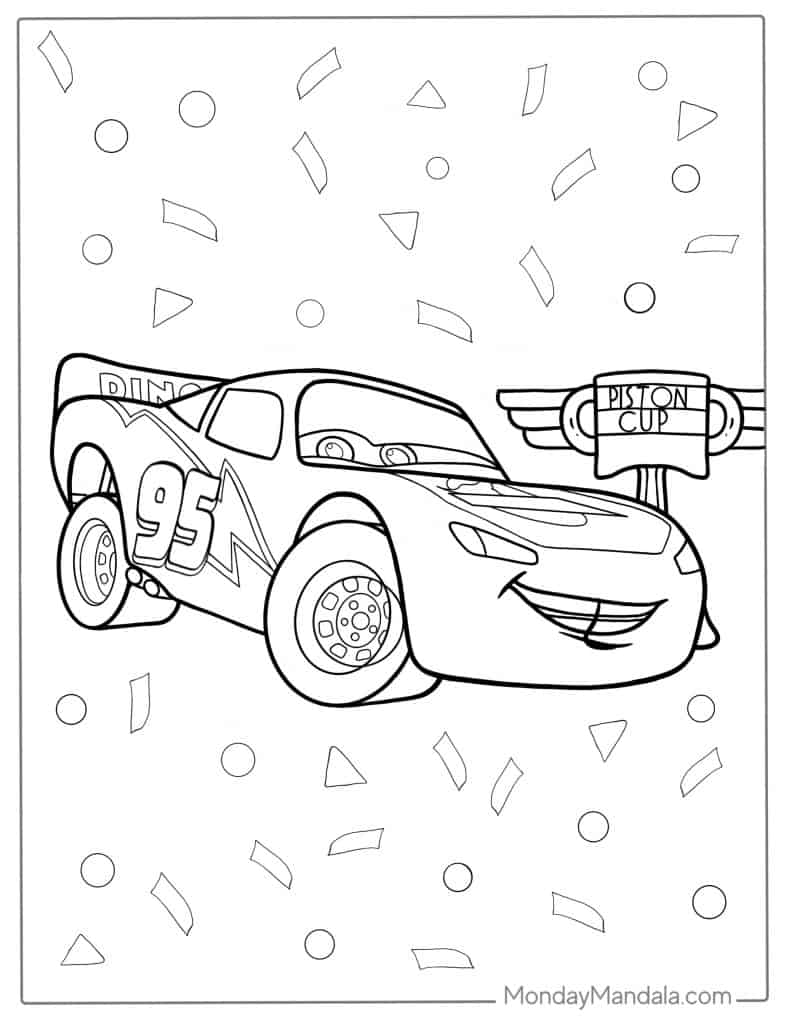 cars lightning mcqueen coloring pages