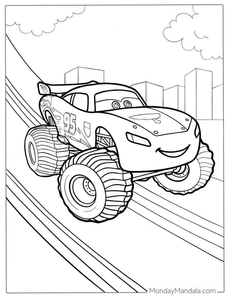 26 Lighting McQueen Coloring Pages Free PDF Printables 