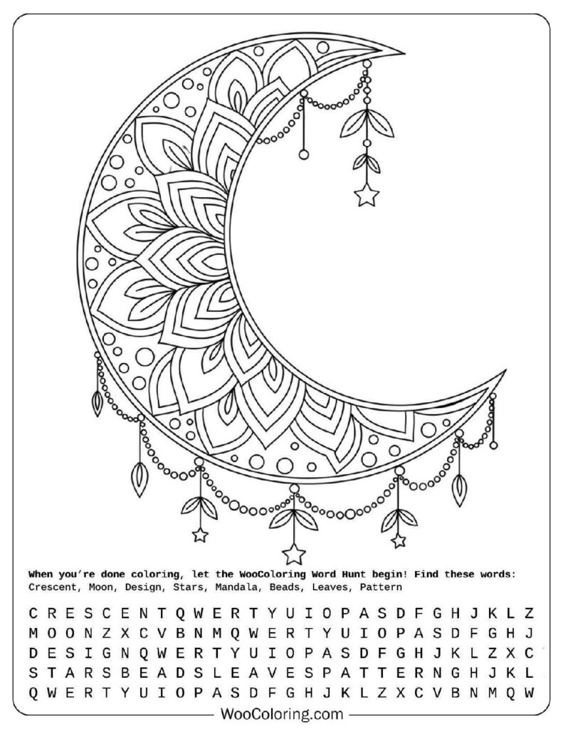 26 Moon Coloring Pages Free PDF To Print Woo Coloring