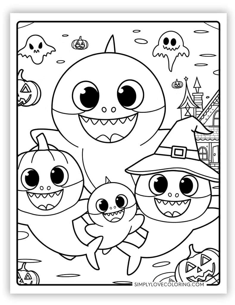 baby shark coloring pages