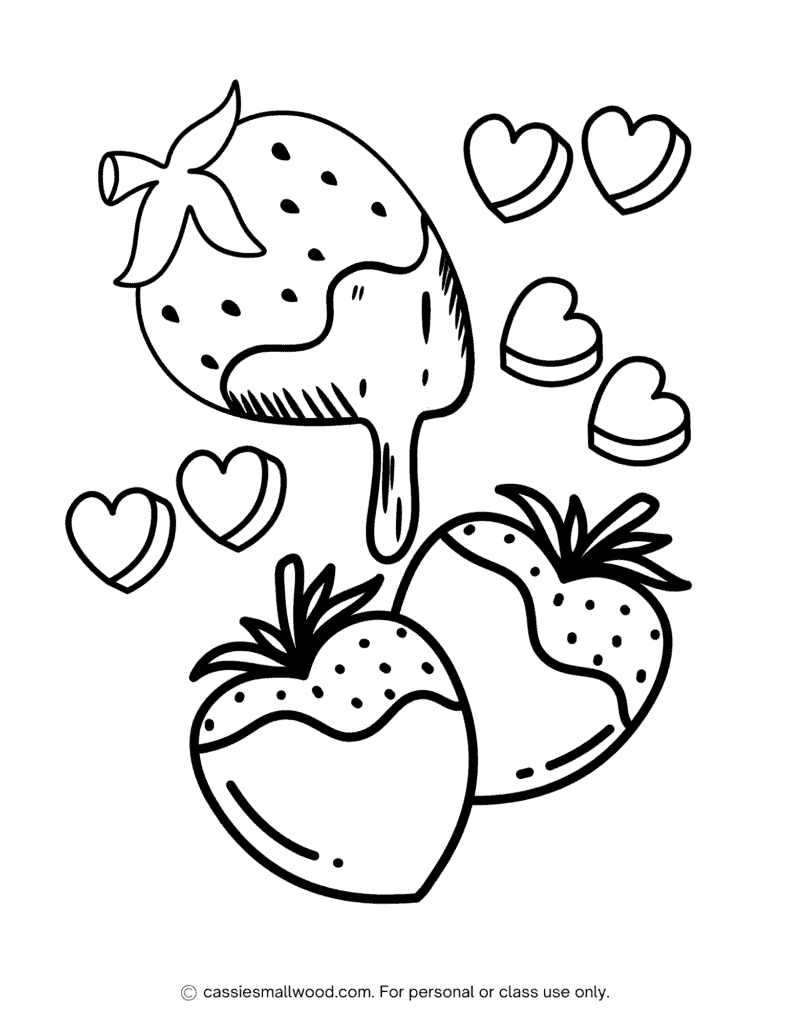 27 CUTE Strawberry Coloring Pages Cassie Smallwood