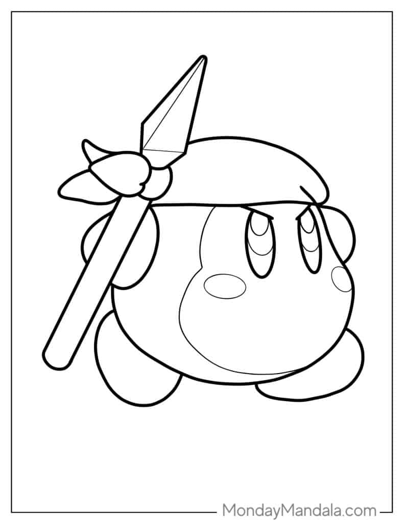 kirby coloring pages kirby coloring pages