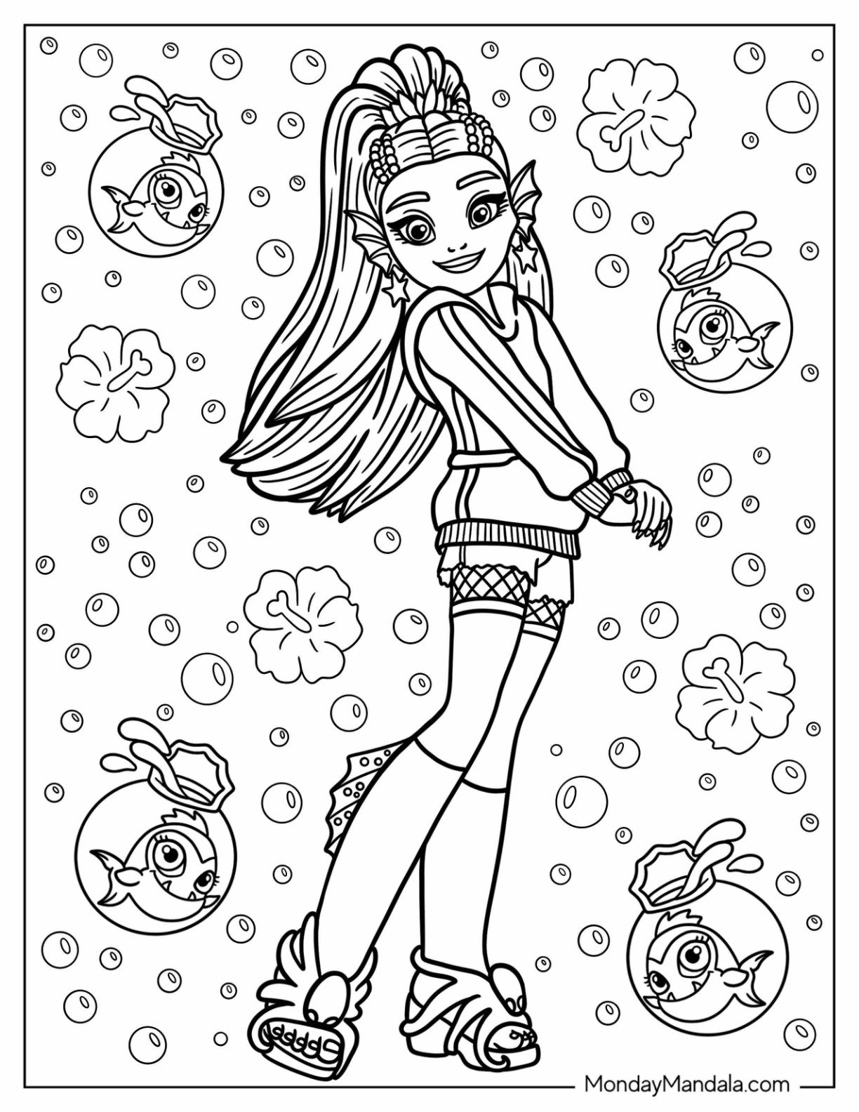 monster high coloring page
