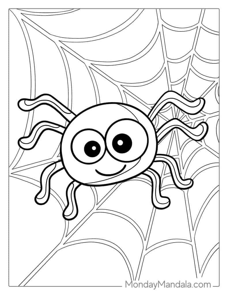 spider coloring page