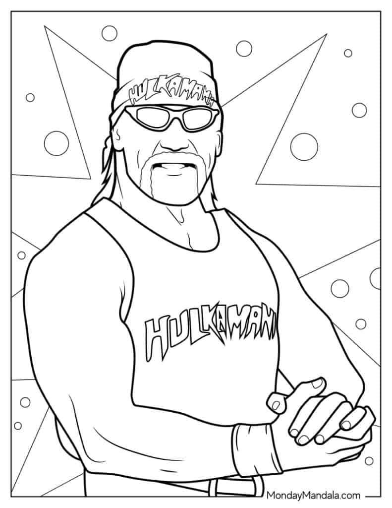 28 Wrestling WWE Coloring Pages Free PDF Printables