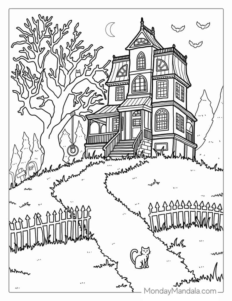 29 Haunted House Coloring Pages Free PDF Printables 29 Haunted House Coloring Pages Free PDF Printables