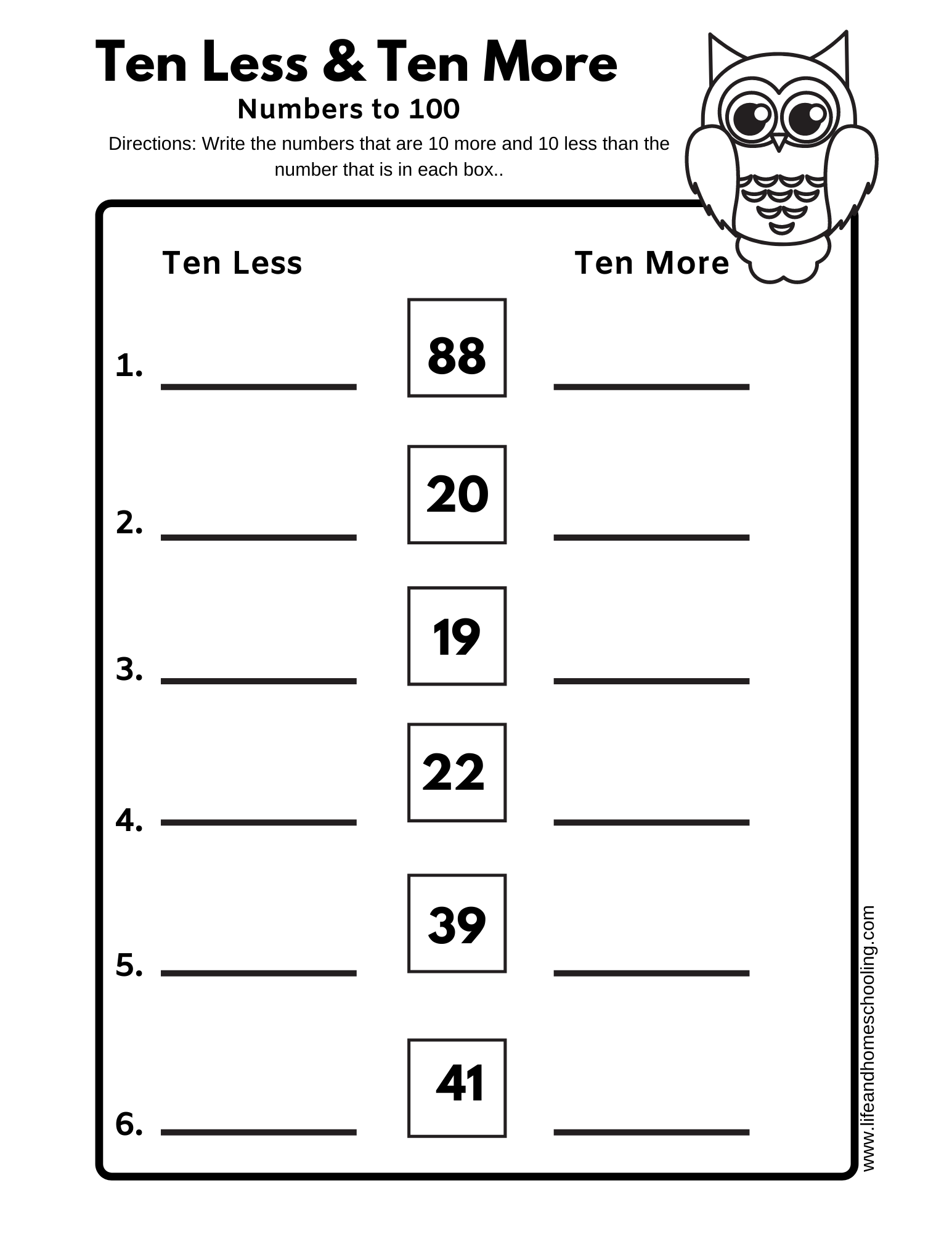 2nd Grade Math Ten Less Ten More Made By Teachers