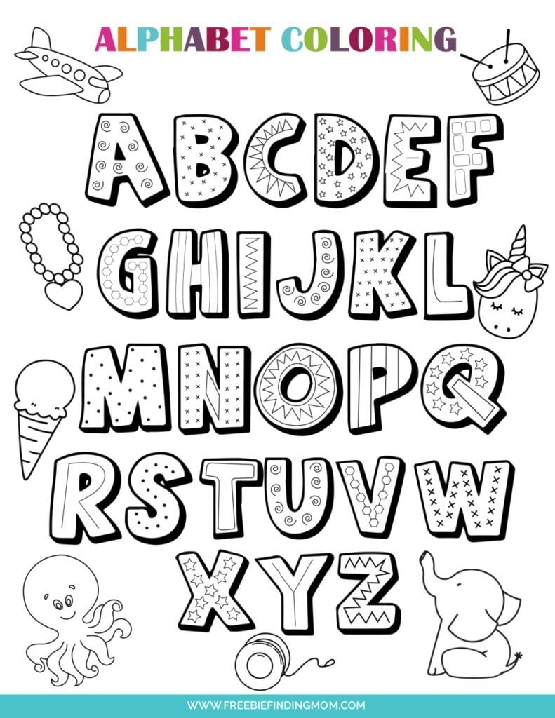 3 Printable Letter Coloring Pages