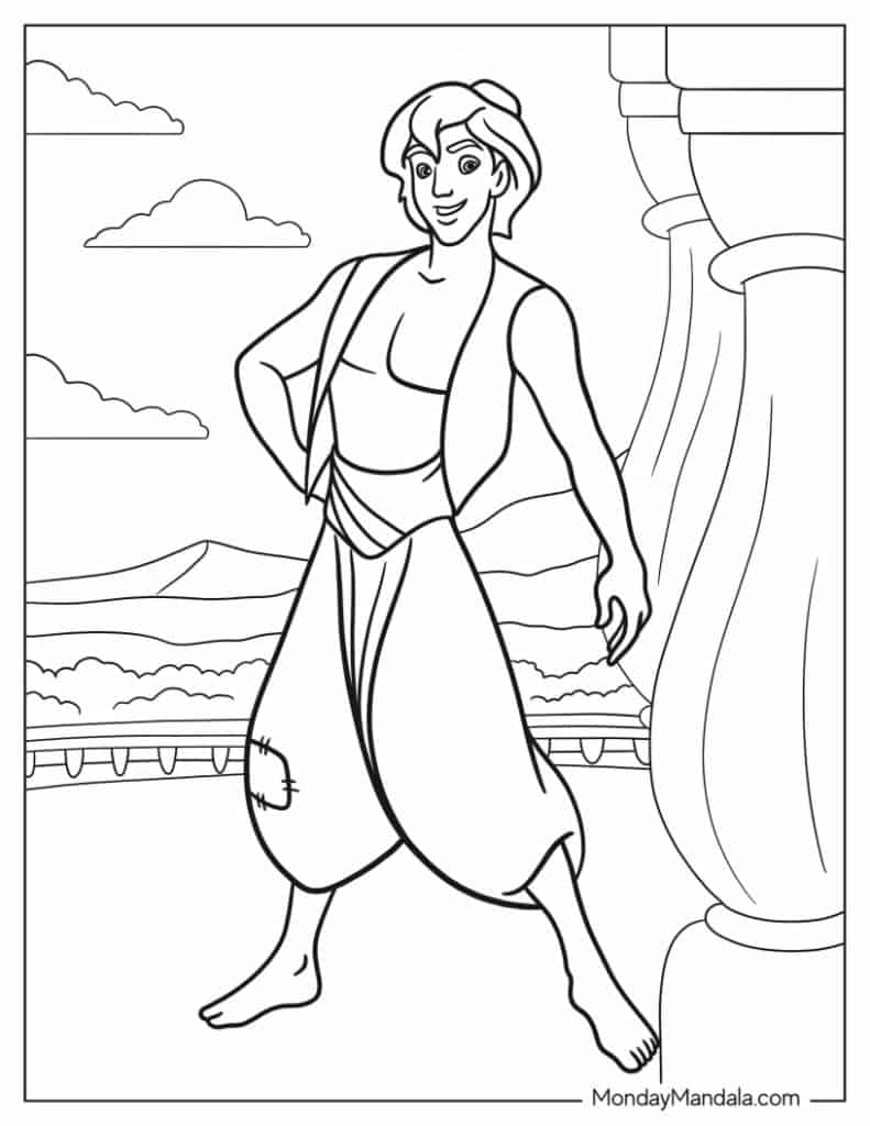 aladdin coloring pages