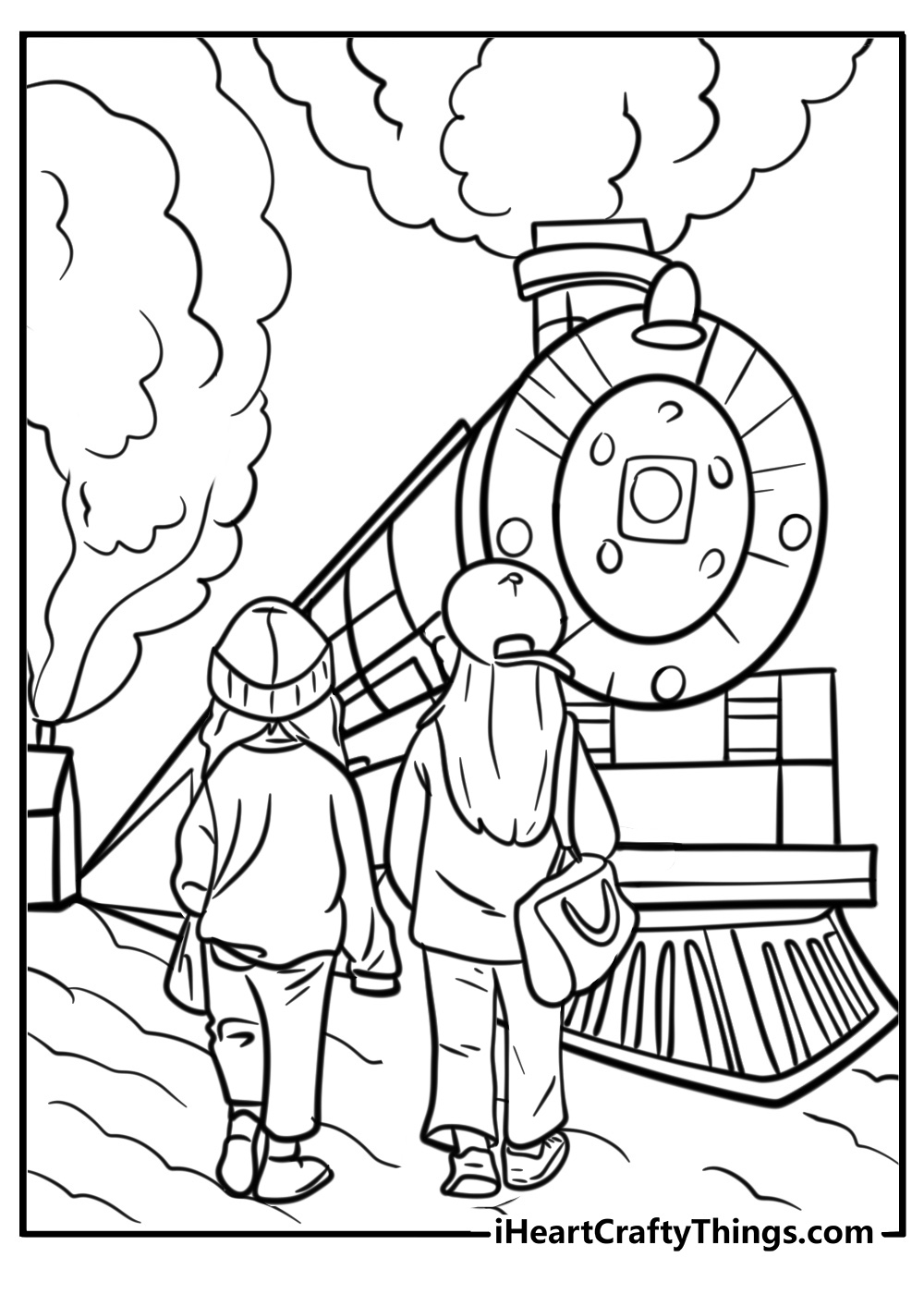polar express coloring page