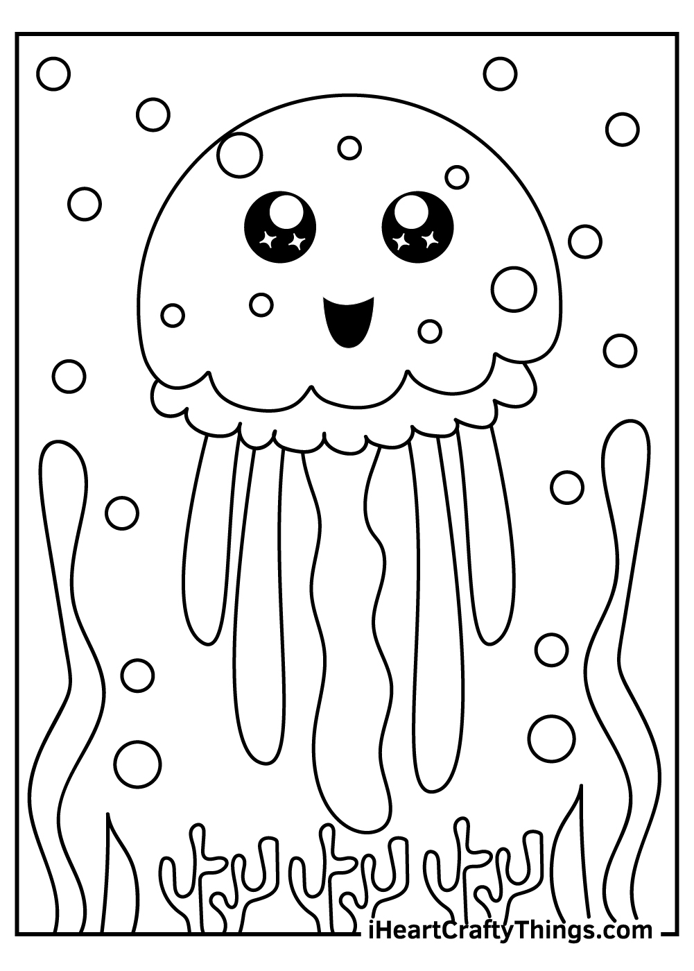 jellyfish coloring page