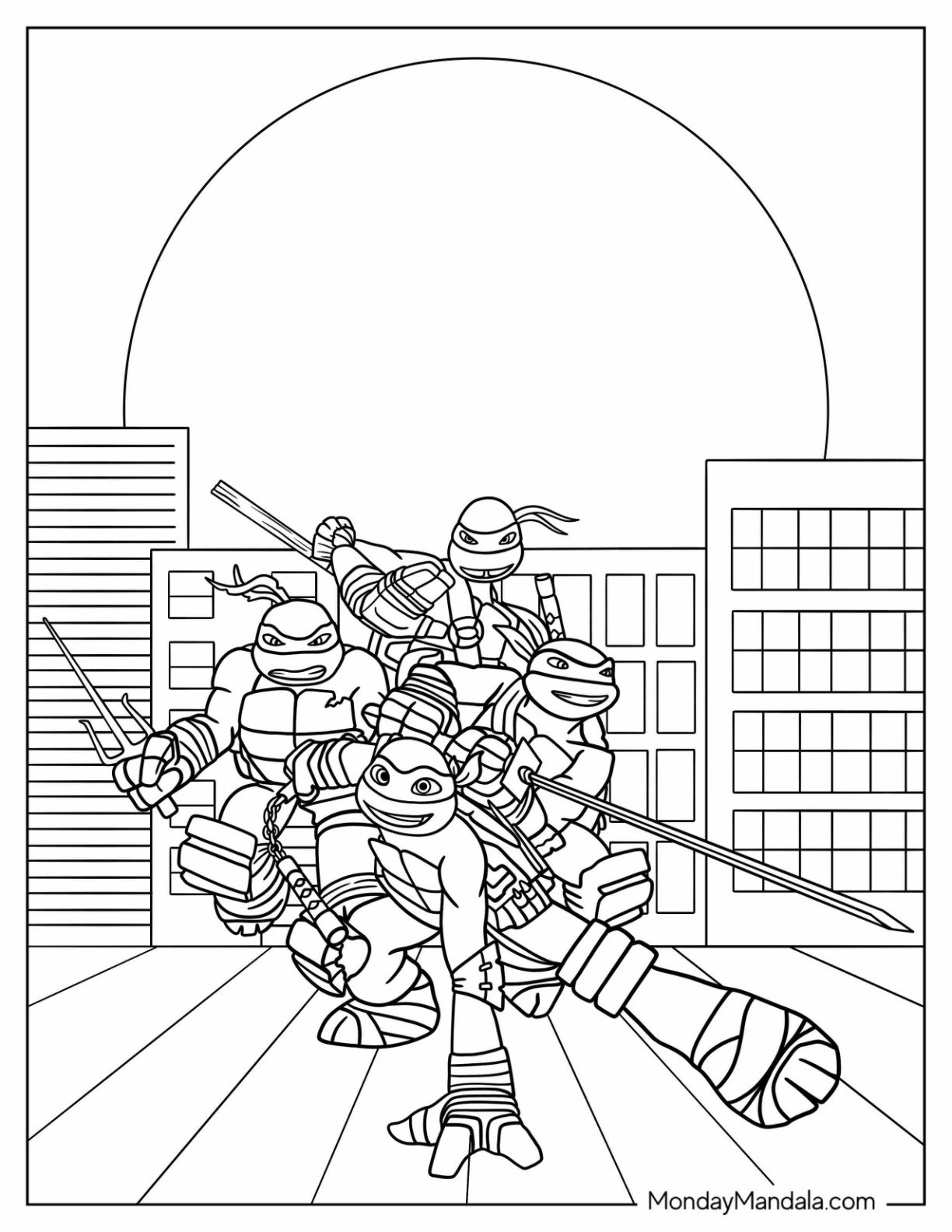 teenage mutant ninja turtles coloring pages