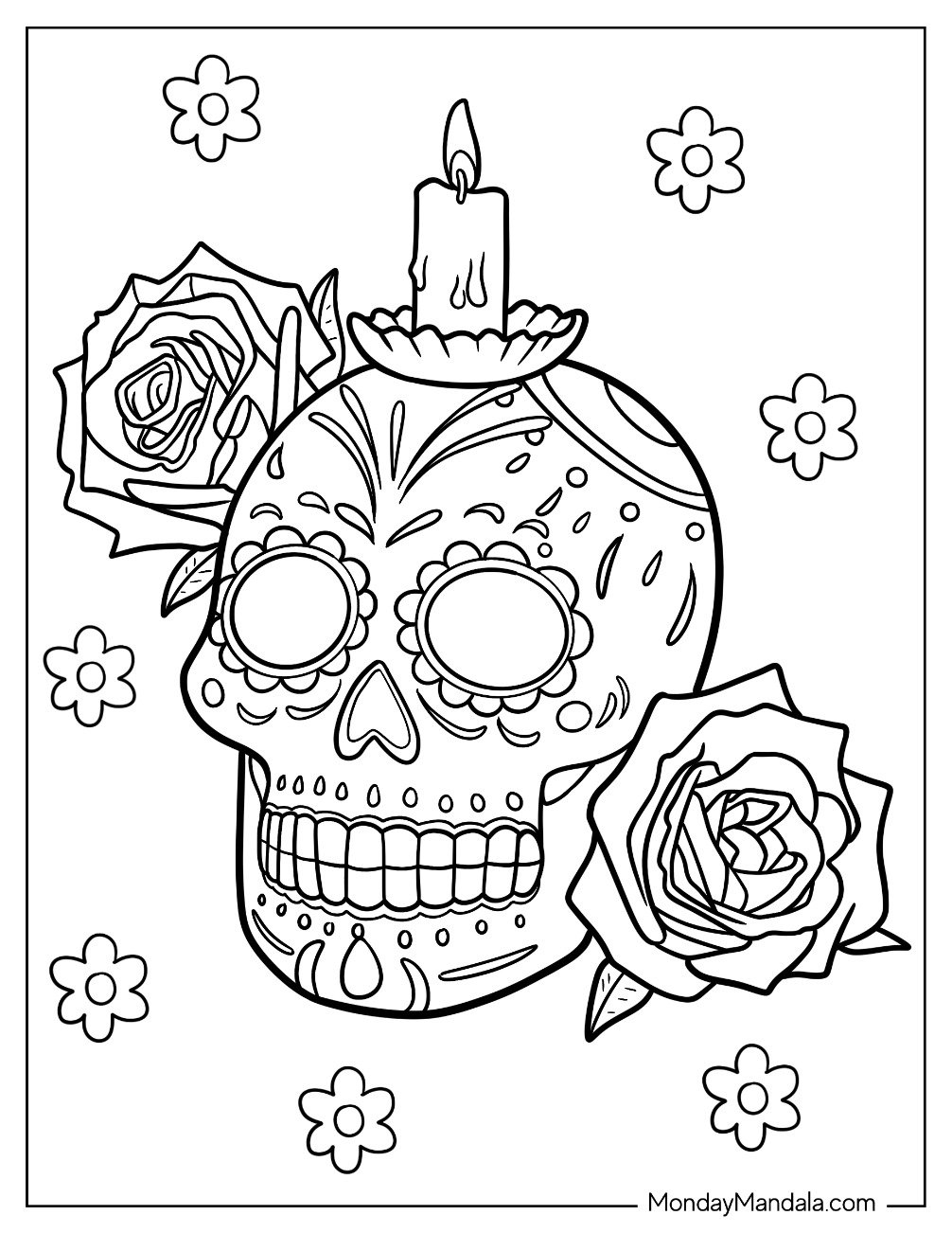 day of the dead coloring pages