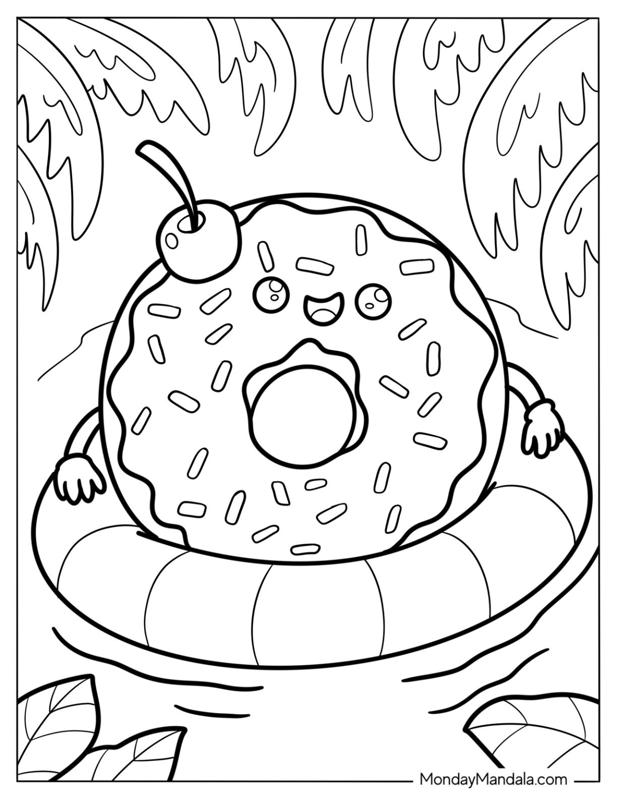 donut coloring pages