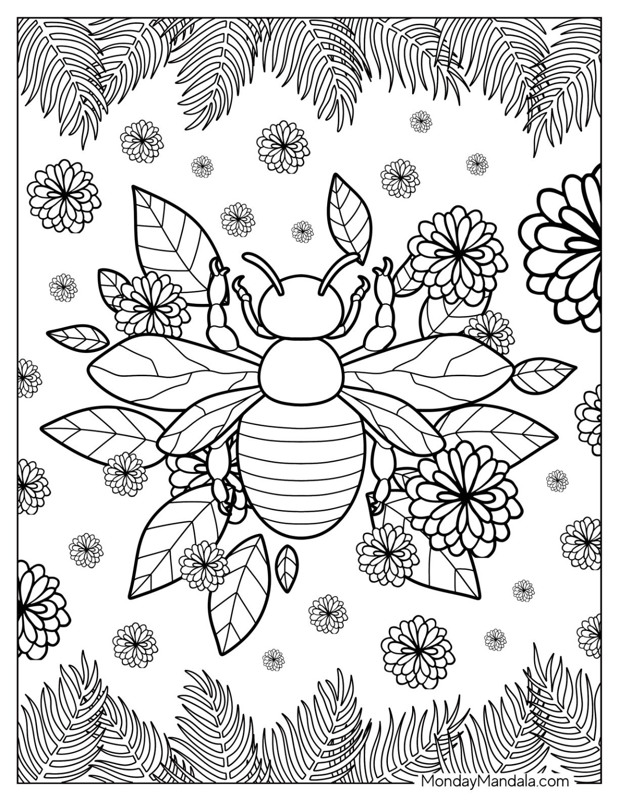 32 Bee Coloring Pages Free PDF Printables