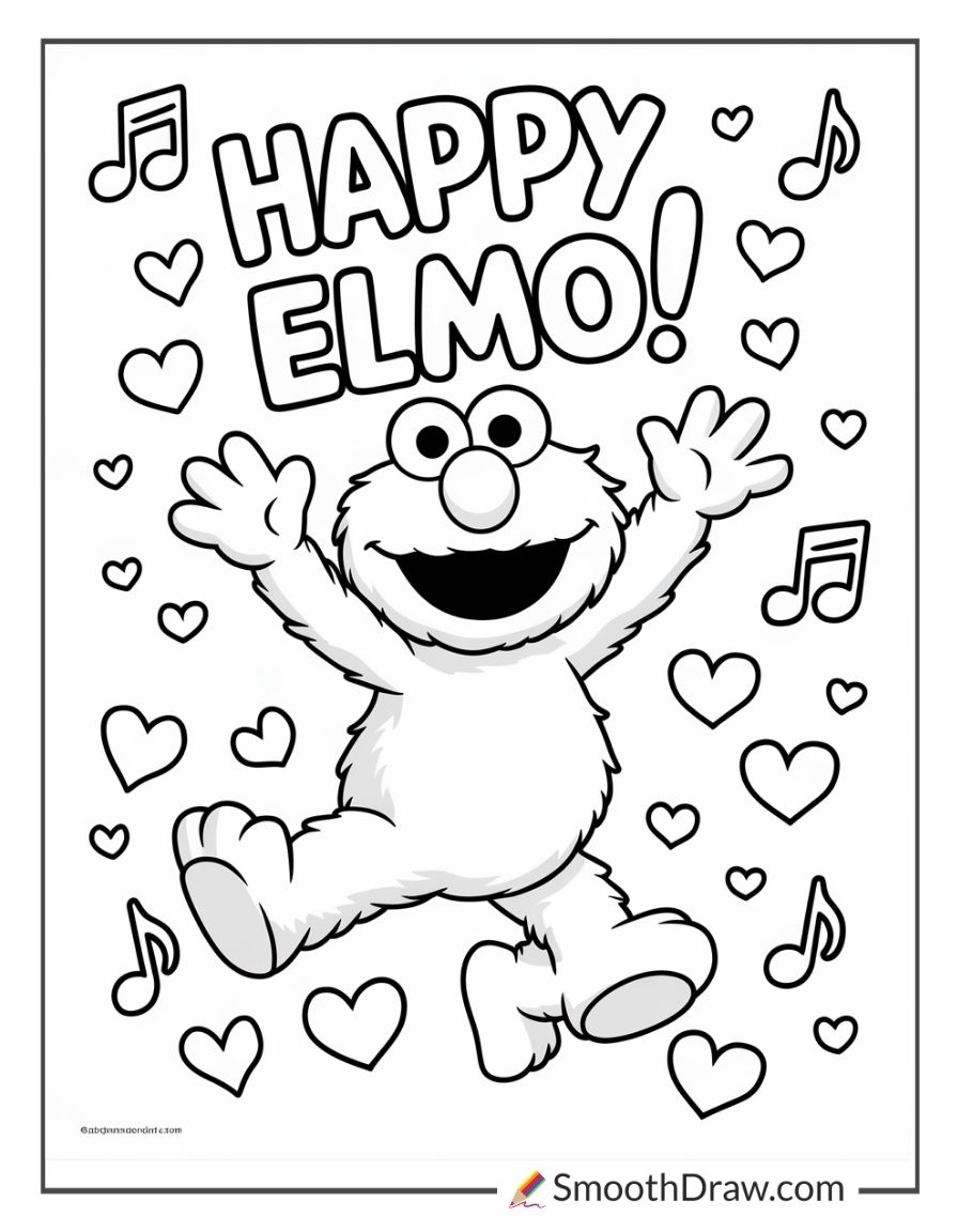 elmo coloring page