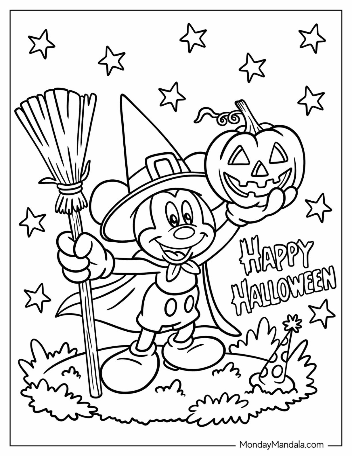 33 Disney Halloween Coloring Pages Free PDF Printables 