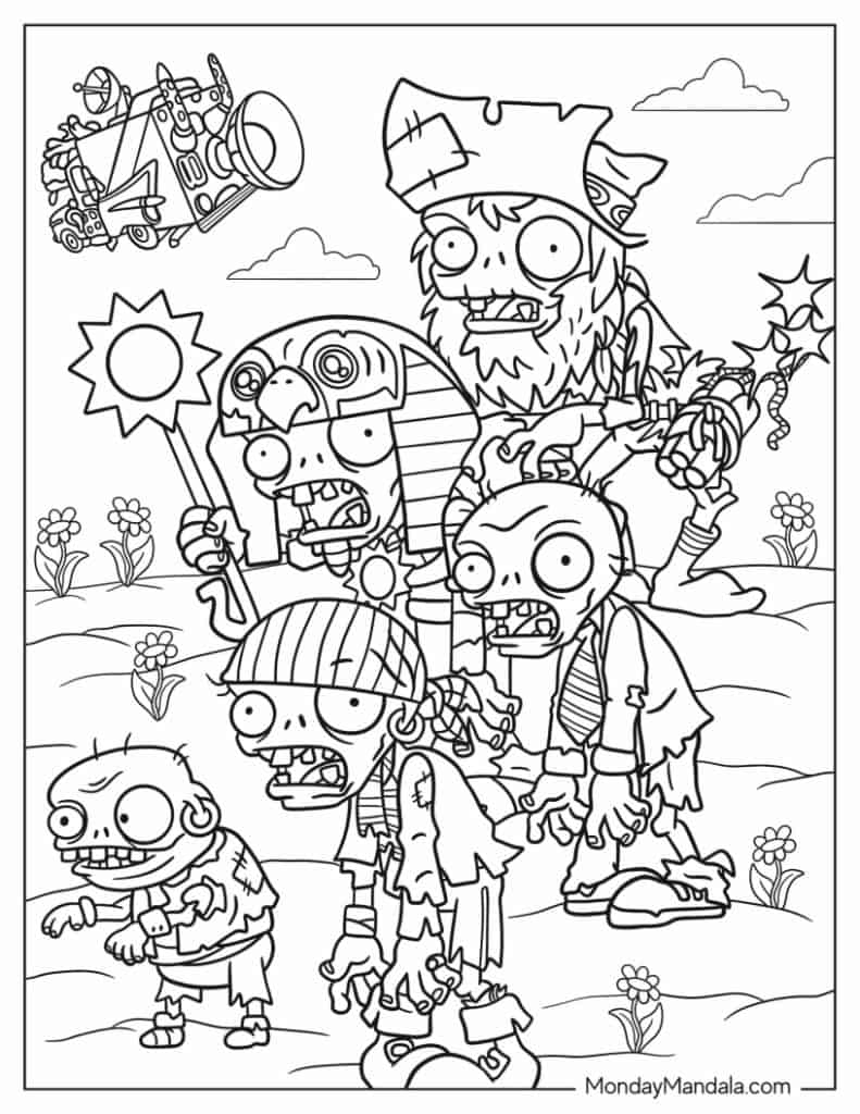 34 Plant Vs Zombies Coloring Pages Free PDF Printables 