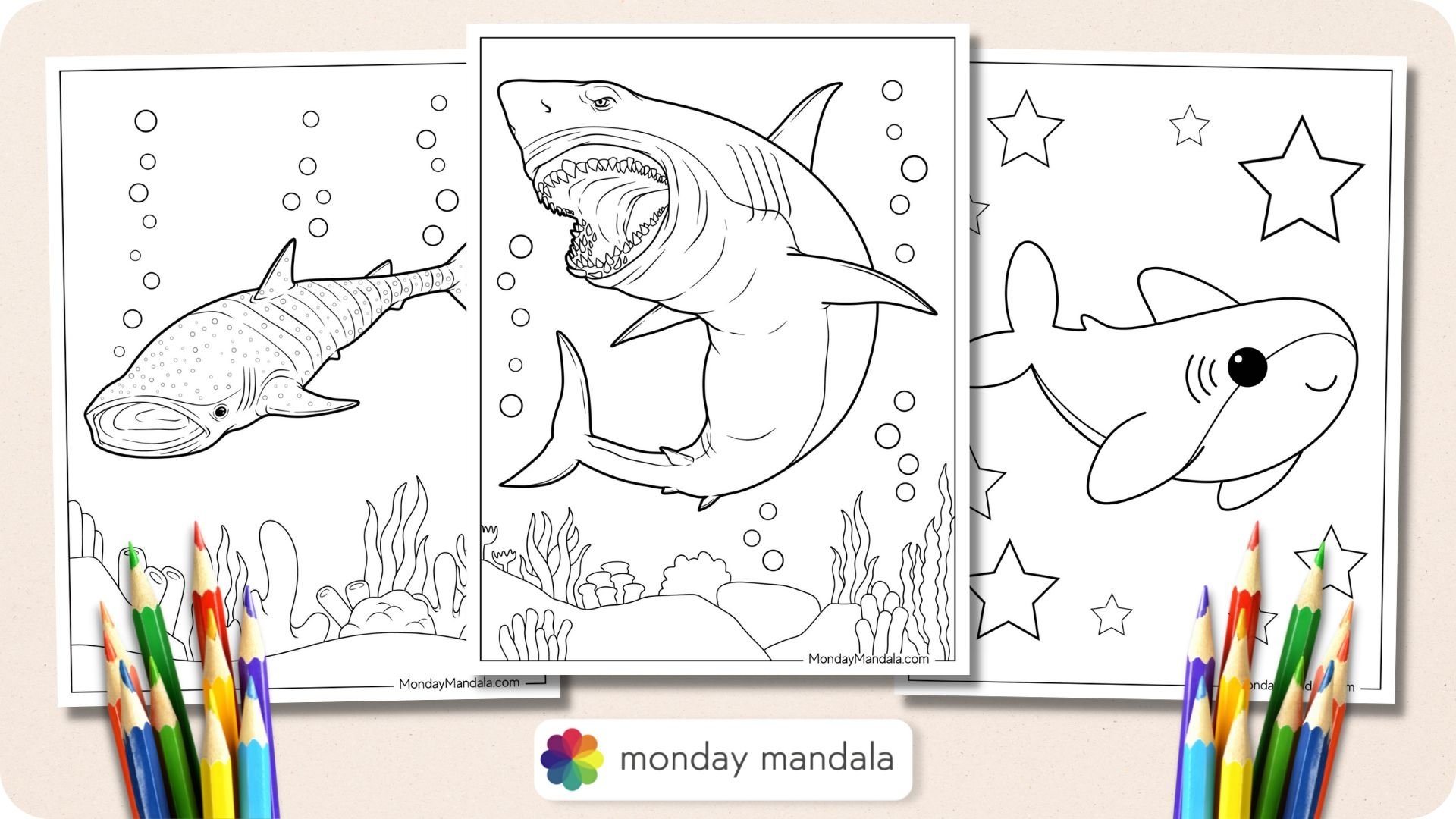 34 Shark Coloring Pages Free PDF Printables 
