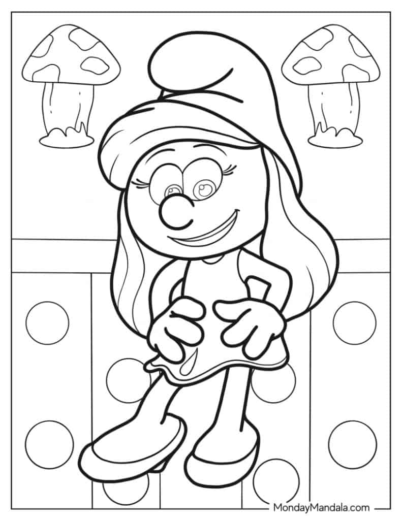 34 Smurf Coloring Pages Free PDF Printables 