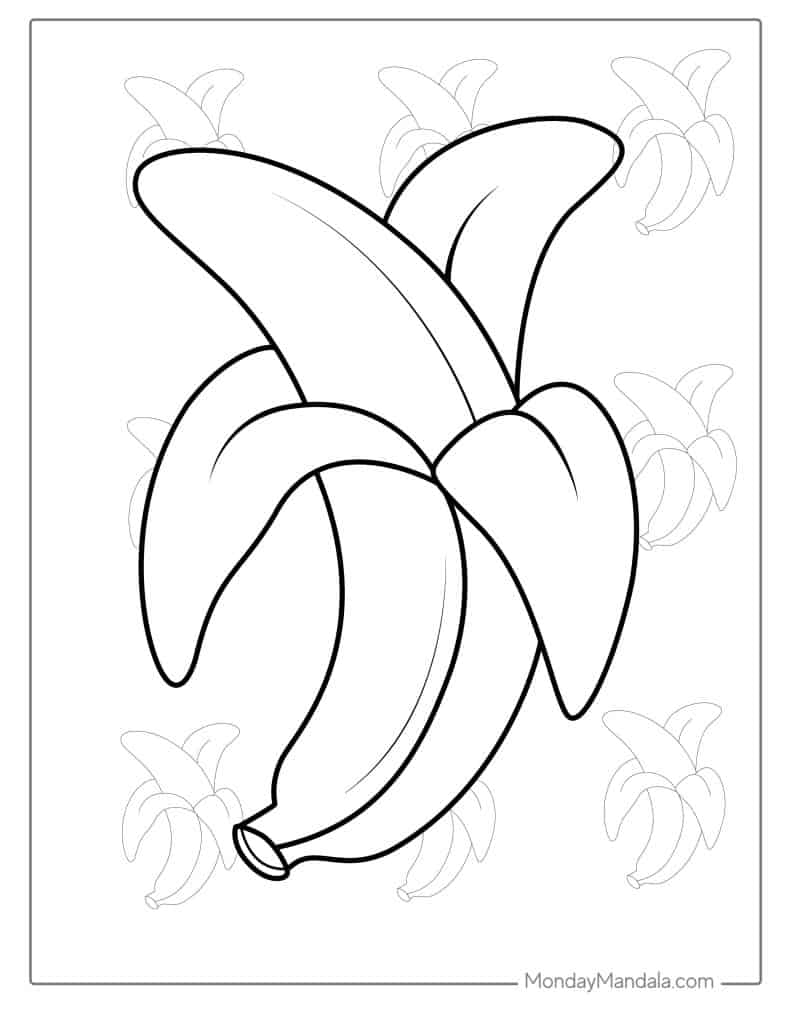 35 Banana Coloring Pages Free PDF Printables 