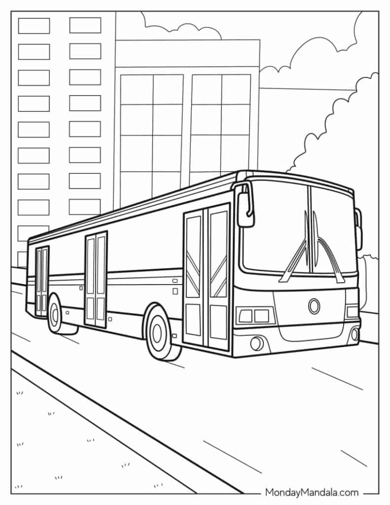 bus coloring page bus coloring page