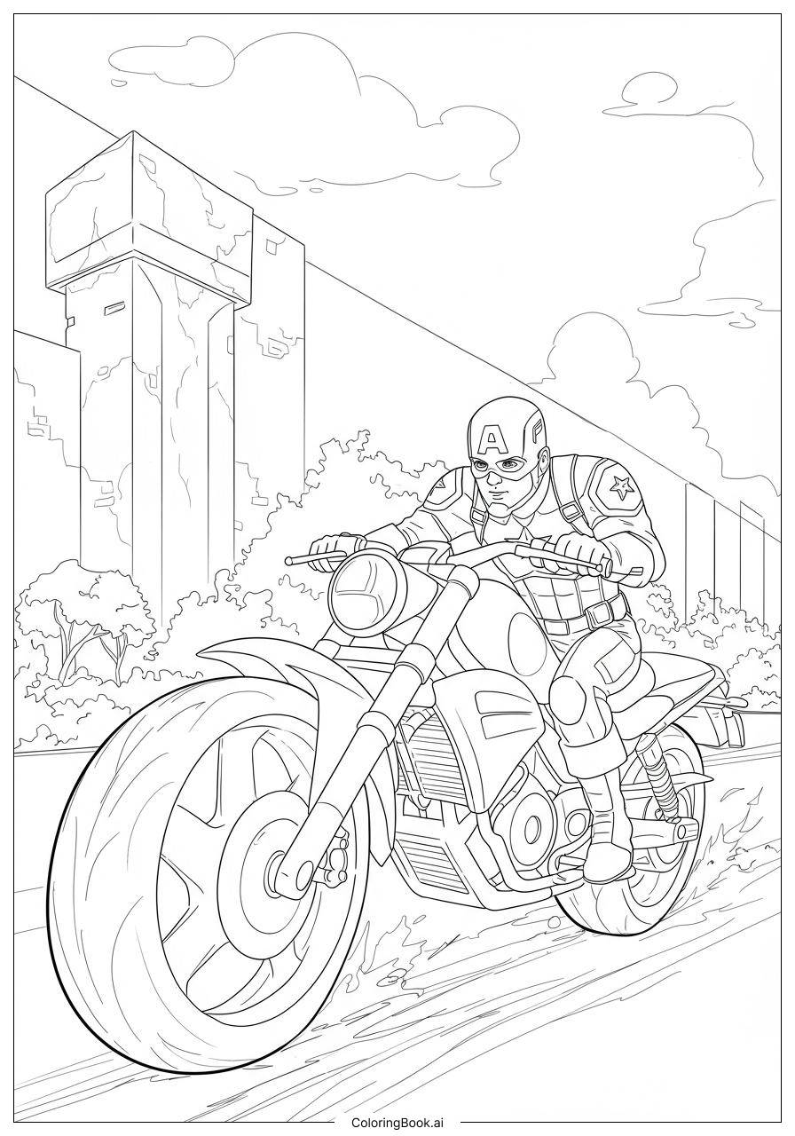captain america coloring book pages