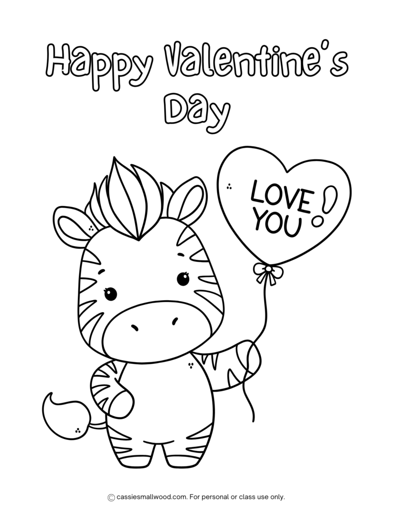 36 CUTE Valentine Coloring Pages Cassie Smallwood