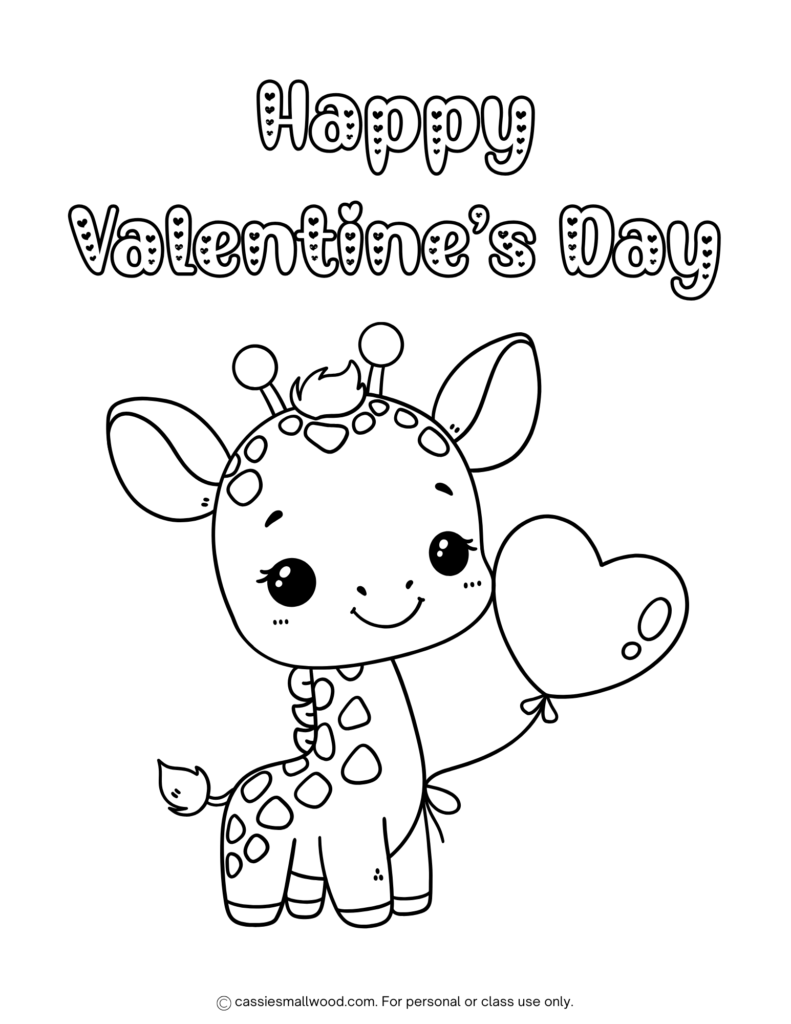 36 CUTE Valentine Coloring Pages Cassie Smallwood