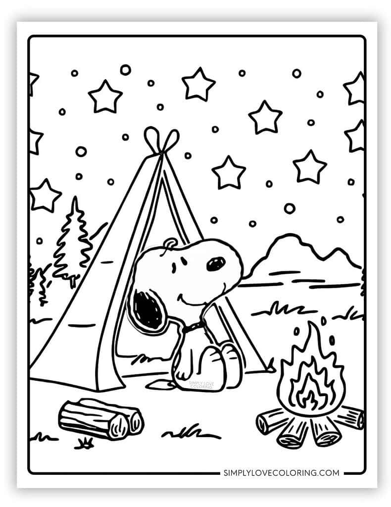 snoopy coloring page