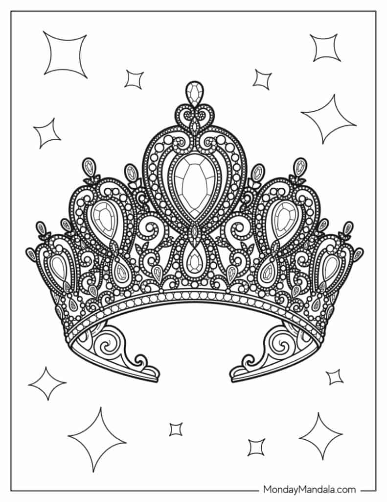 37 Crown Coloring Pages Free PDF Printables 