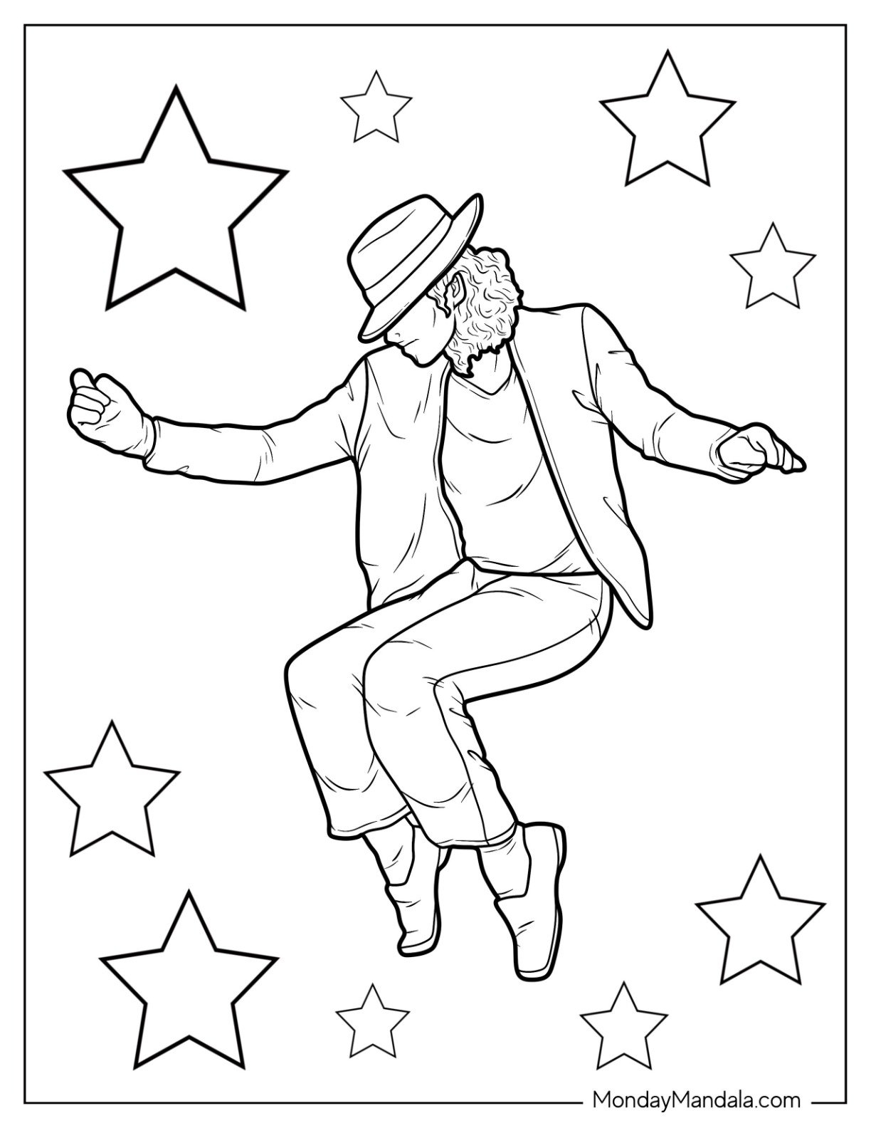 michael jackson coloring pages