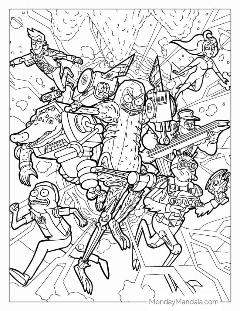rick and morty coloring pages