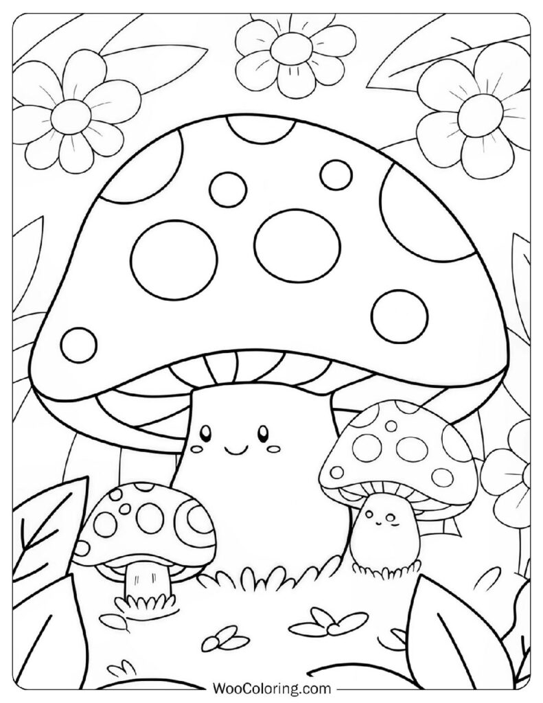 38 Mushroom Coloring Pages Free PDF To Print Woo Coloring