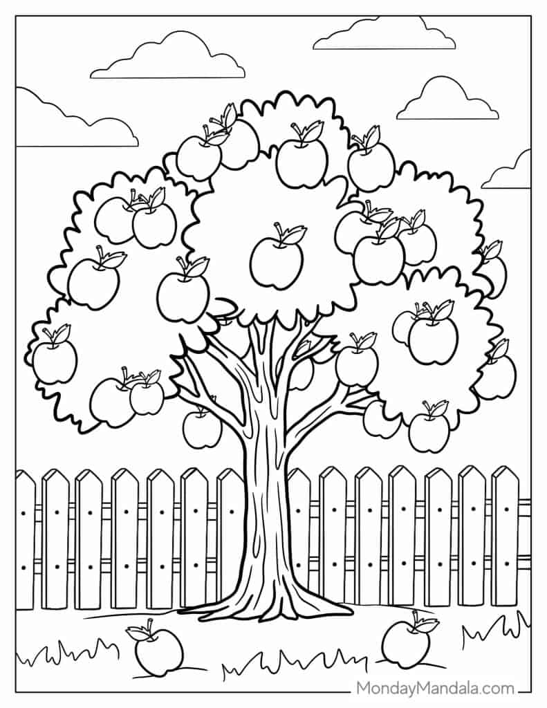 38 Tree Coloring Pages Free PDF Printables 38 Tree Coloring Pages Free PDF Printables