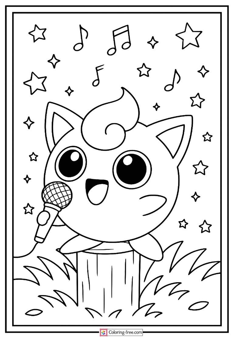 jigglypuff coloring page jigglypuff coloring page