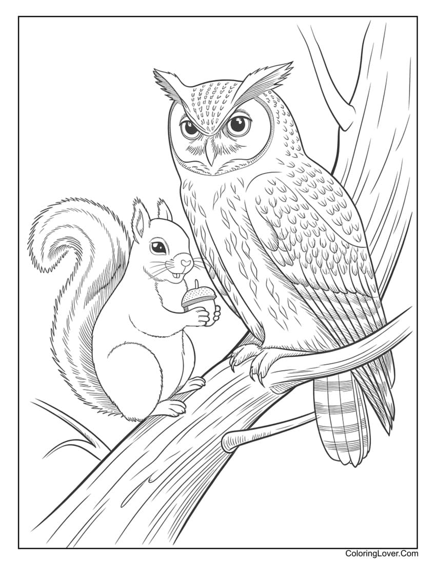 coloring owl pages