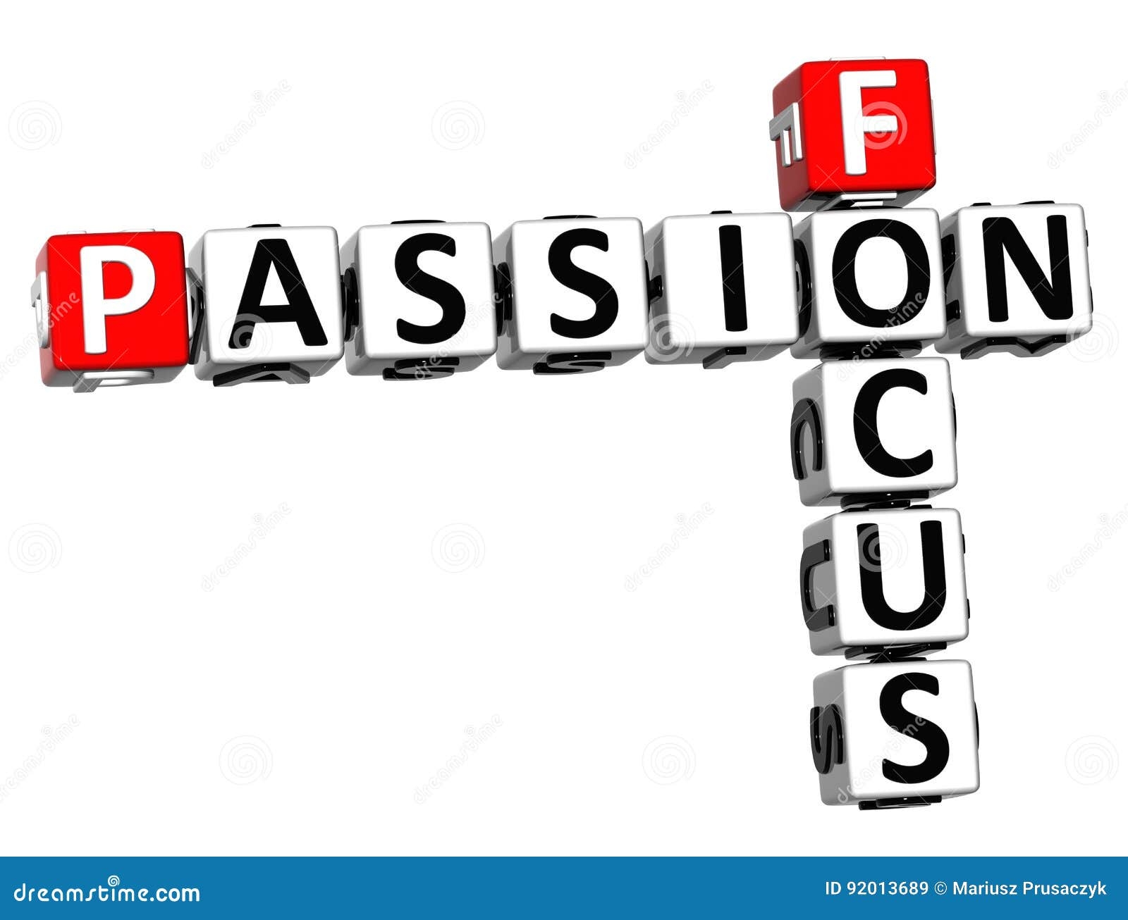 3D Focus Passion Crossword Text Stock Illustration Illustration Of Marketing Solution 92013689