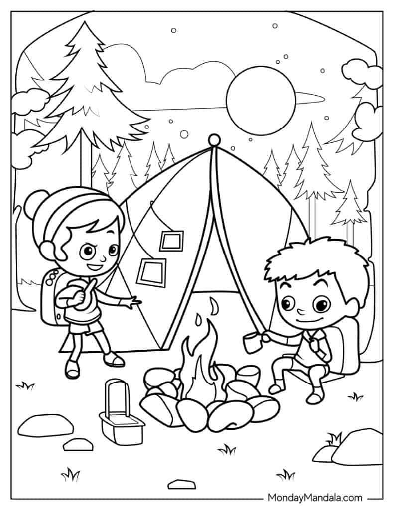 40 Camping Hiking Coloring Pages Free PDF Printables 40 Camping Hiking Coloring Pages Free PDF Printables