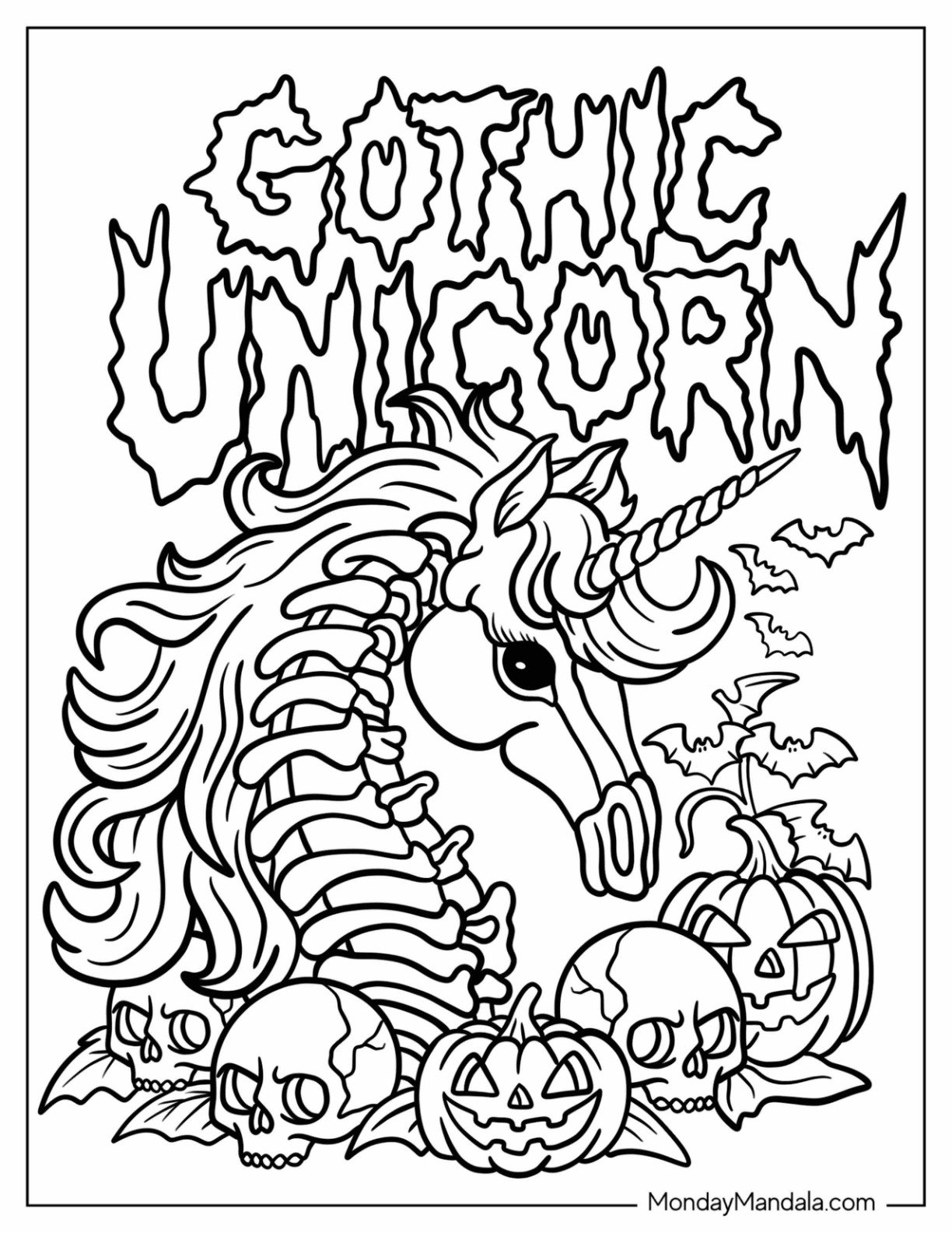 creepy halloween coloring pages