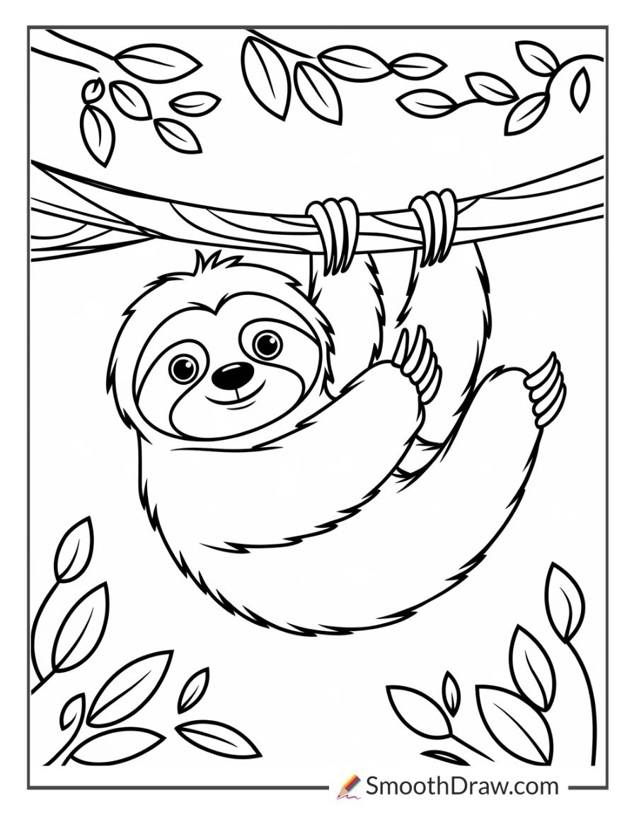 40 Sloth Coloring Pages Smooth Draw 40 Sloth Coloring Pages Smooth Draw
