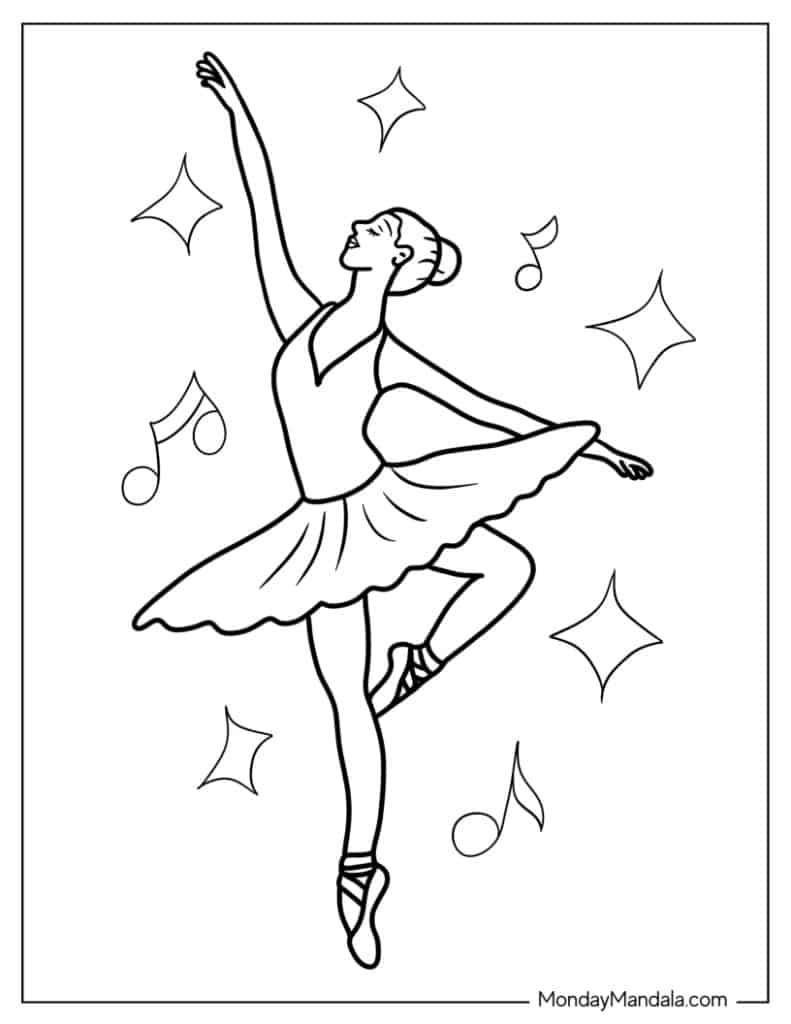41 Dancing Coloring Pages Free PDF Printables 