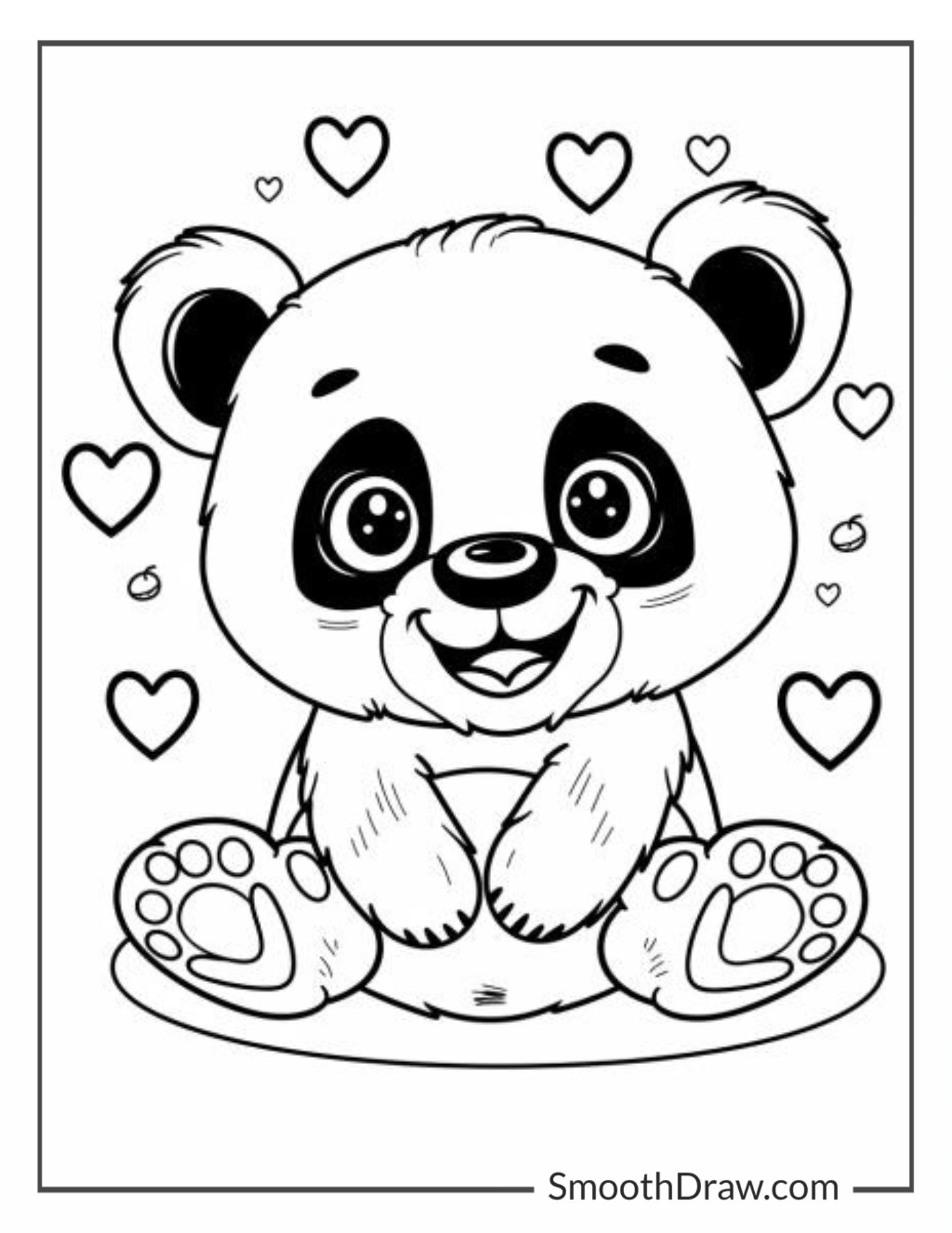 panda coloring page