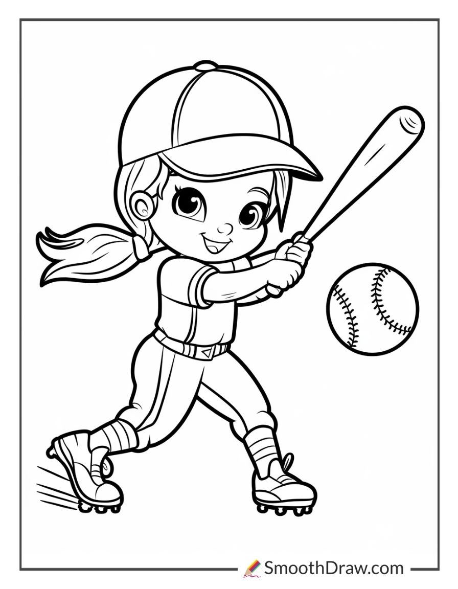 baseball game coloring pages
