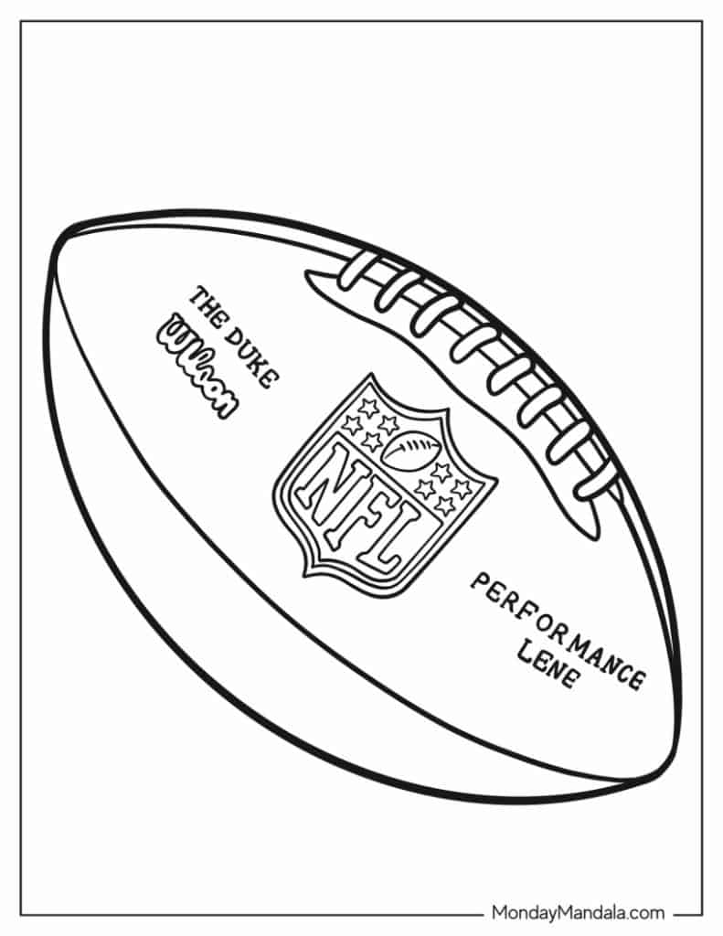 42 Football Coloring Pages Free PDF Printables