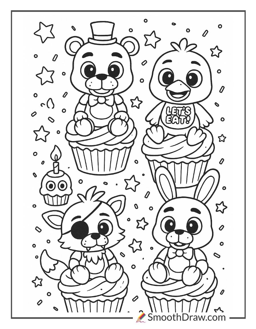 five nights at freddy coloring pages