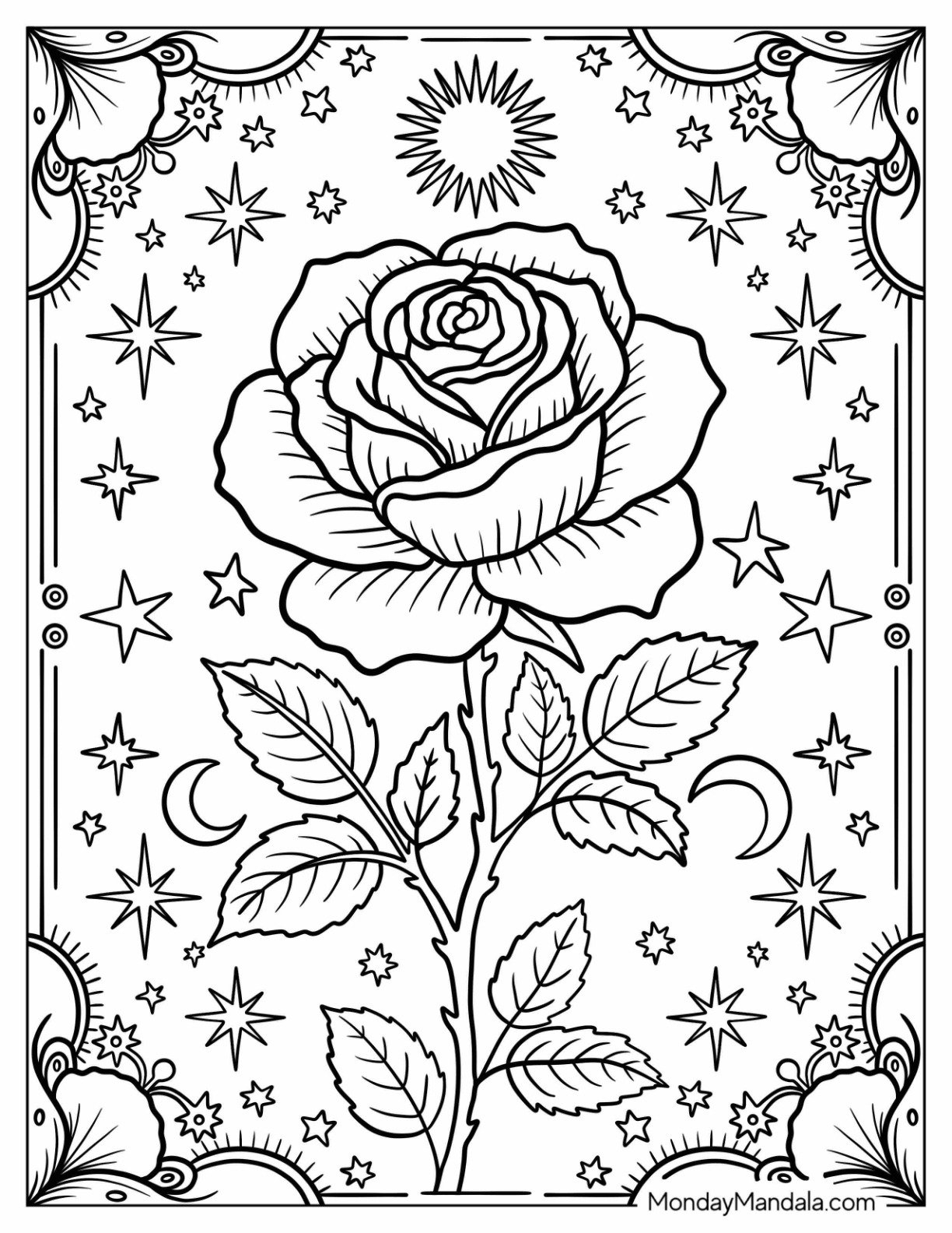 42 Rose Coloring Pages Free PDF Printables 42 Rose Coloring Pages Free PDF Printables